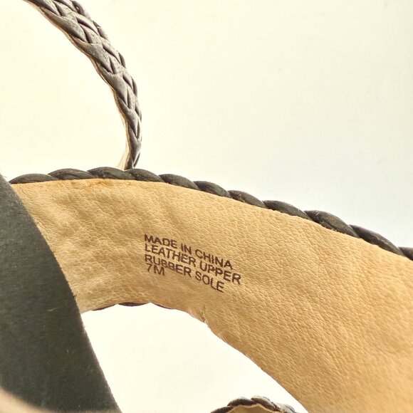 Michael Kors Black Woven Espadrille Wedges Size 7 - Picture 11 of 11